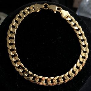 14k gold filled Cuban bracelet stamped